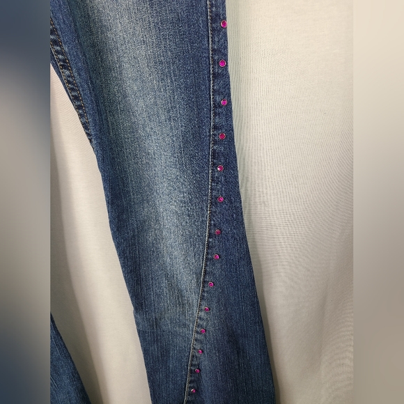 MUDD jeans Y2K boot cut jemstone Embellished denim size 3 womens - Picture 3 of 7